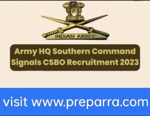 Indian Army Civilian Switch Board Operator recruitment notification details.