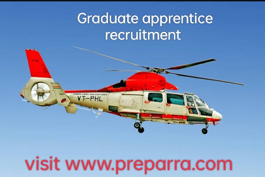 Pawan Hans Graduate Apprentice (engineering and non engineering) recruitment notification.