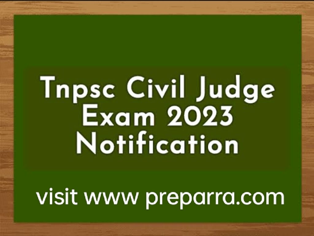 TNPSC Civil Judge Recruitment notification details.